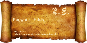 Megyesi Edda névjegykártya